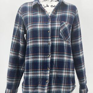 Wishful‎ Thinking Jacket L Super Soft Fleece Flannel Plaid Thick Shacket